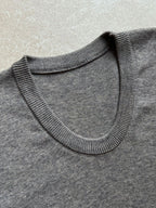 Minimal U-Neck Knit T-Shirt — BL1001