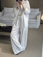 Cotton Linen Drawstring Wide Pants — BL1004