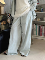 Cotton Linen Drawstring Wide Pants — BL1004