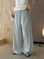 Cotton Linen Drawstring Wide Pants — BL1004