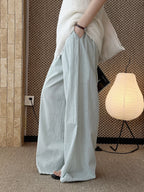 Cotton Linen Drawstring Wide Pants — BL1004