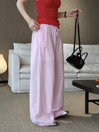 Cotton Linen Drawstring Wide Pants — BL1004