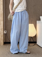 Cotton Linen Drawstring Wide Pants — BL1004