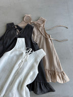 V-Neck Flare Tiered Vest — BL1006
