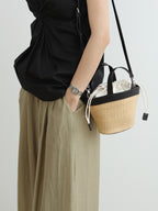Bicolor Mini Basket Bag — BL1007