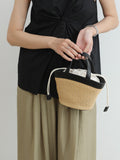 Bicolor Mini Basket Bag — BL1007