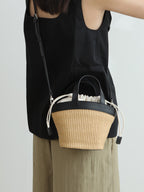Bicolor Mini Basket Bag — BL1007