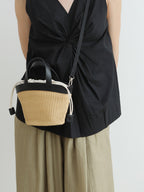 Bicolor Mini Basket Bag — BL1007