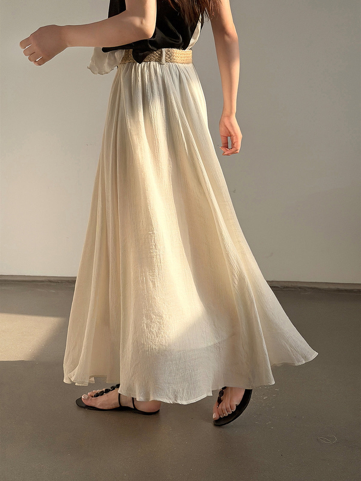 Relaxed Airy Long Skirt — BL1009