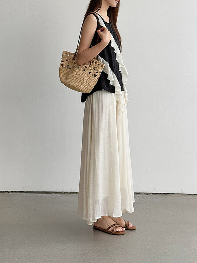 Relaxed Airy Long Skirt — BL1009