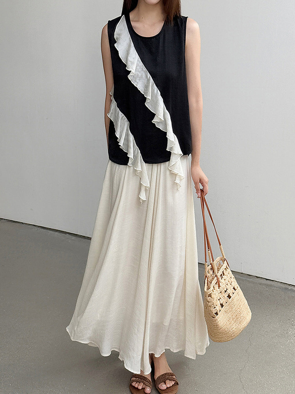 Relaxed Airy Long Skirt — BL1009