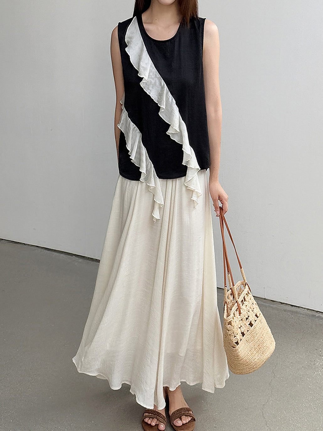 Relaxed Airy Long Skirt — BL1009