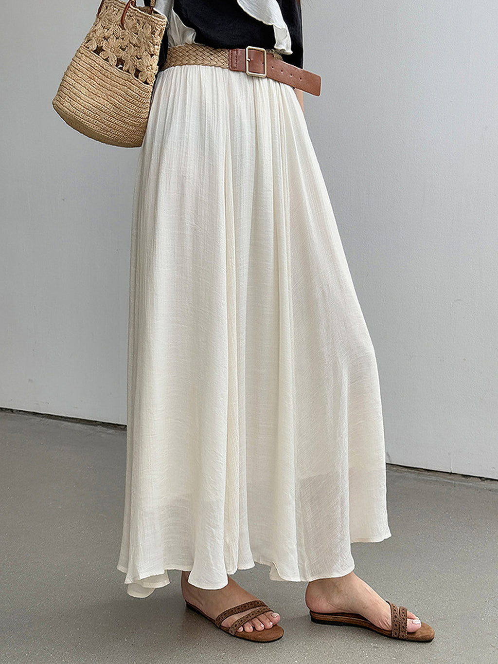 Relaxed Airy Long Skirt — BL1009