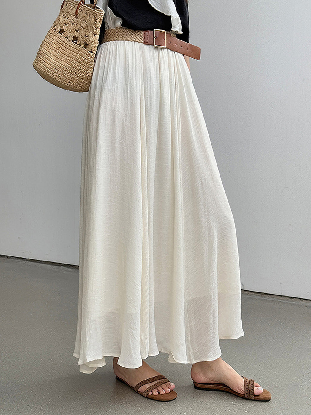 Relaxed Airy Long Skirt — BL1009