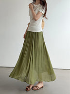 Relaxed Airy Long Skirt — BL1009
