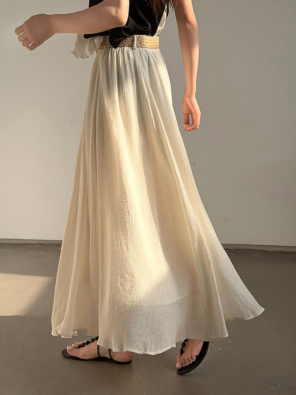 Relaxed Airy Long Skirt — BL1009