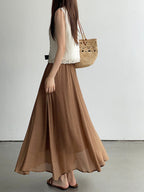 Relaxed Airy Long Skirt — BL1009
