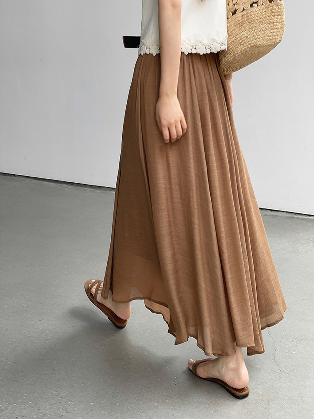 Relaxed Airy Long Skirt — BL1009