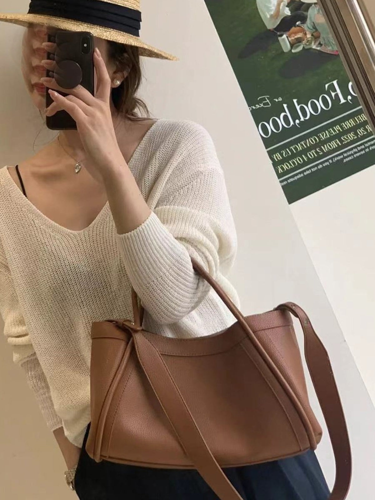 2way Slouchy Basket Tote Bag — BL1012