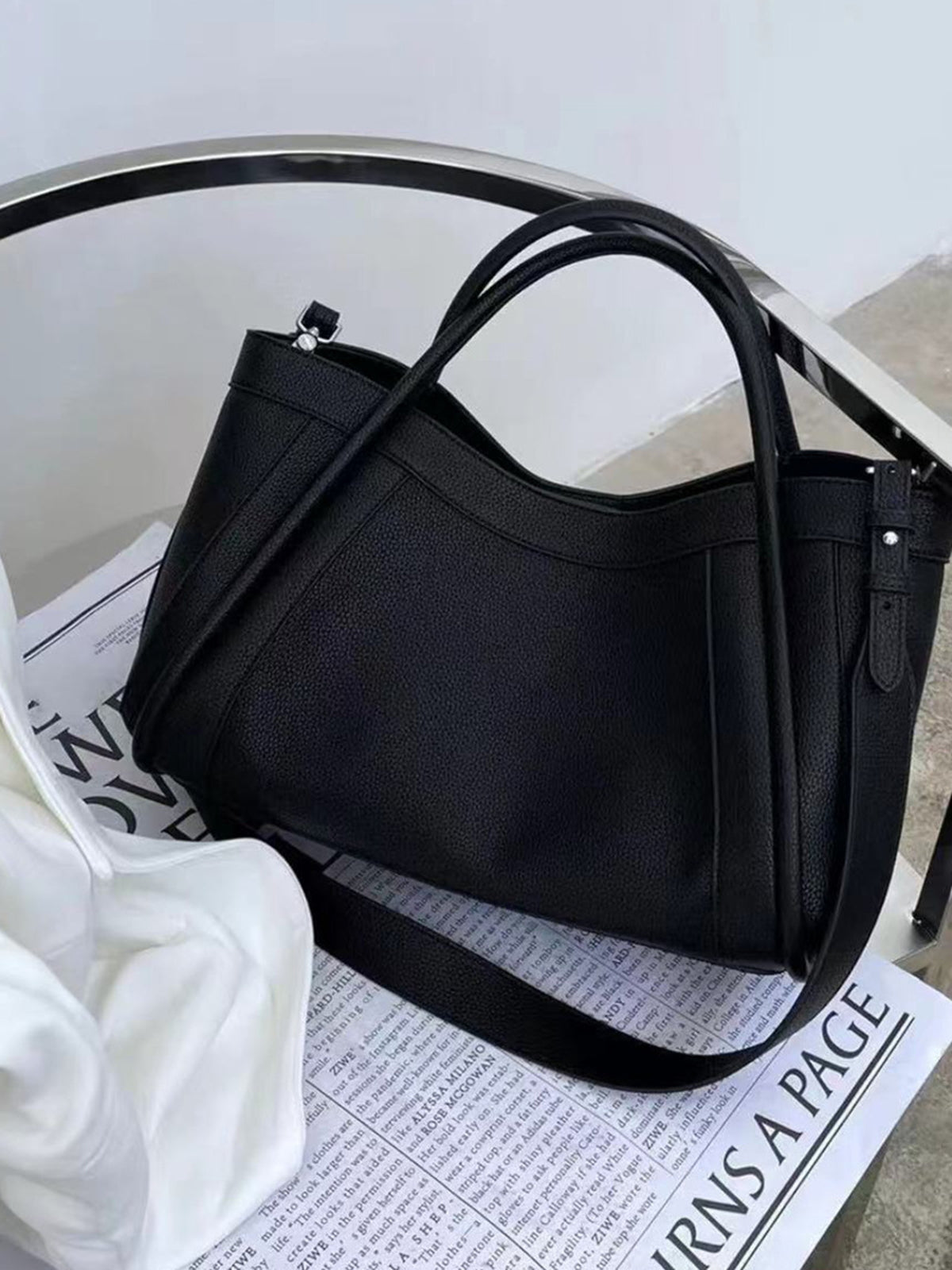 2way Slouchy Basket Tote Bag — BL1012