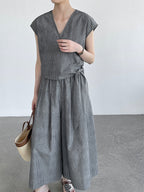 Stripe Cache-Coeur Linen Setup — BL1015
