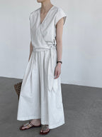 Stripe Cache-Coeur Linen Setup — BL1015