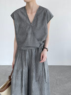 Stripe Cache-Coeur Linen Setup — BL1015