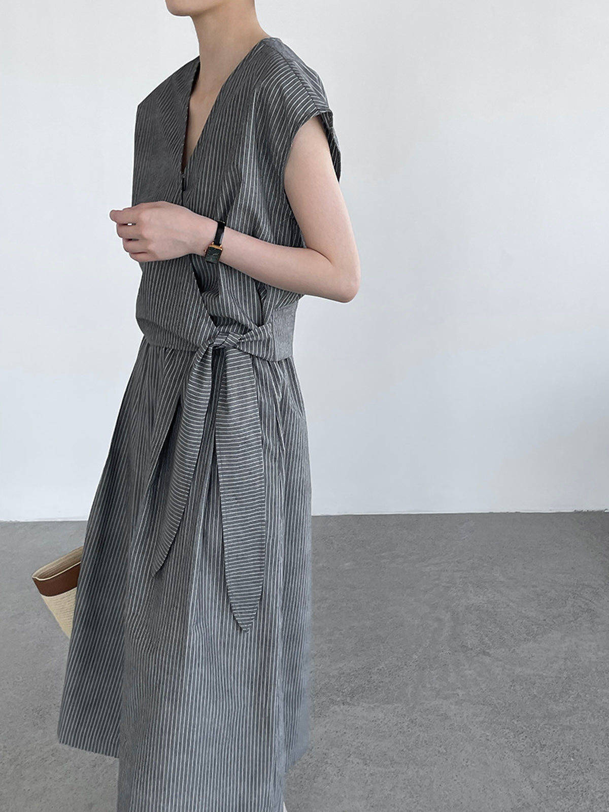 Stripe Cache-Coeur Linen Setup — BL1015