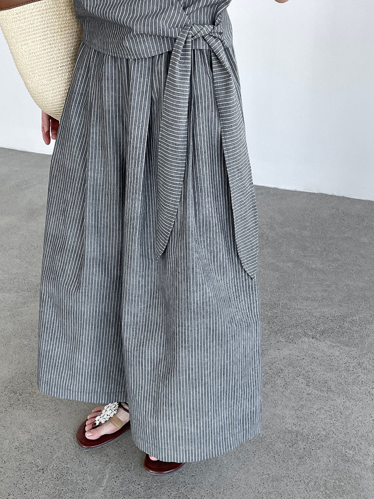 Stripe Cache-Coeur Linen Setup — BL1015