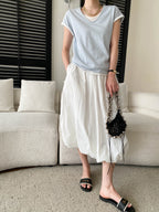 V-Neck Fake Layered Bi-Color Tee — BL1016