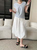 V-Neck Fake Layered Bi-Color Tee — BL1016
