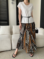 V-Neck Fake Layered Bi-Color Tee — BL1016