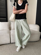 V-Neck Fake Layered Bi-Color Tee — BL1016