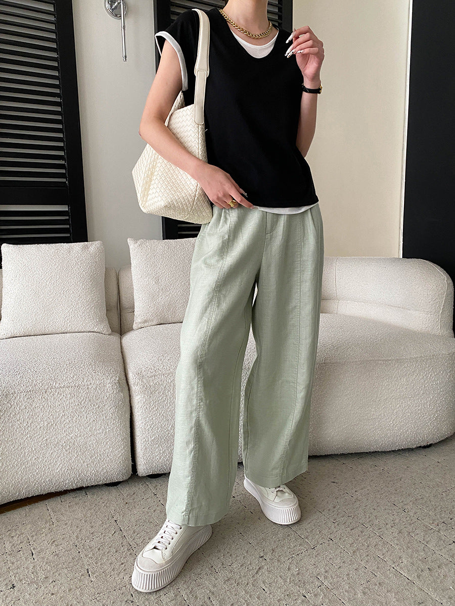 V-Neck Fake Layered Bi-Color Tee — BL1016