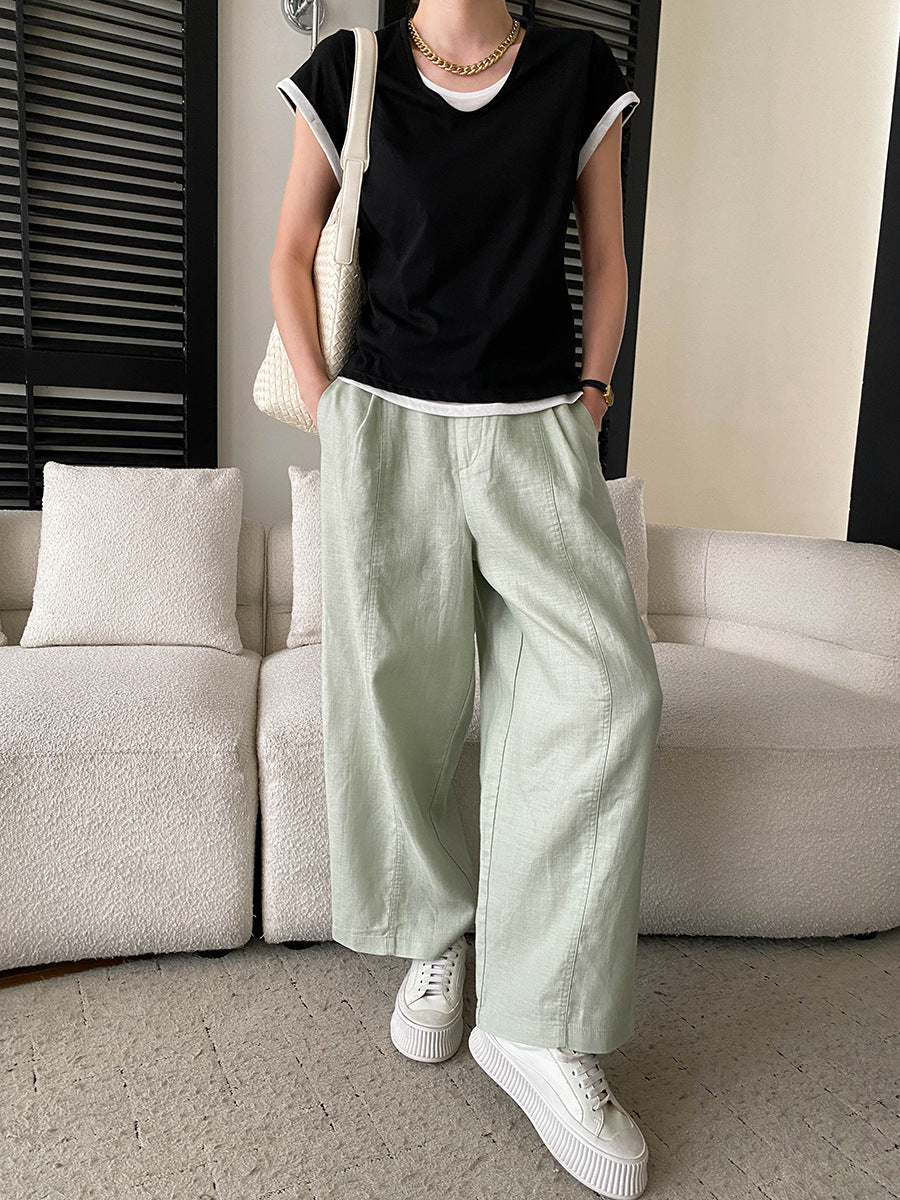 V-Neck Fake Layered Bi-Color Tee — BL1016