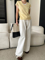 V-Neck Fake Layered Bi-Color Tee — BL1016