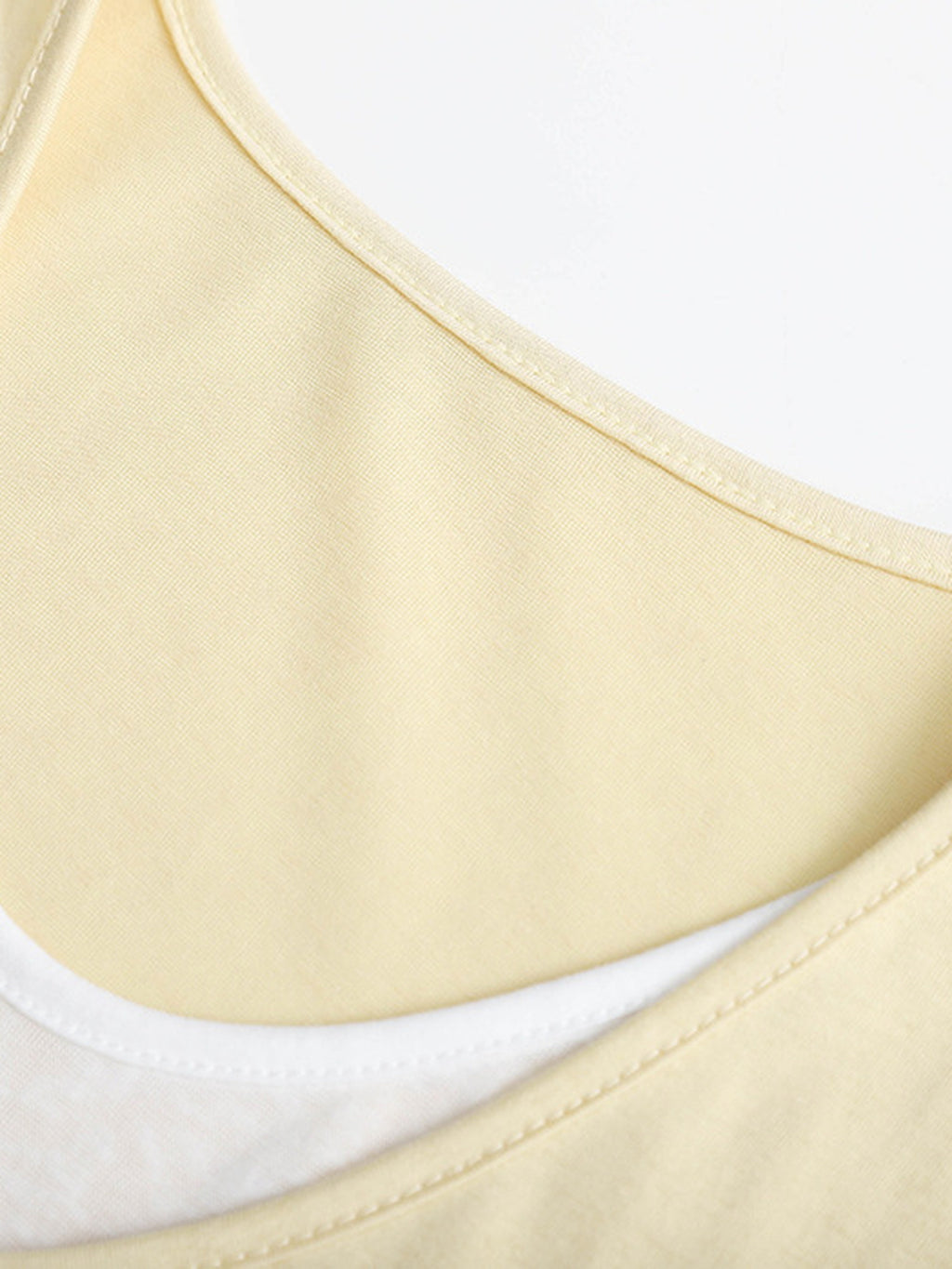 V-Neck Fake Layered Bi-Color Tee — BL1016