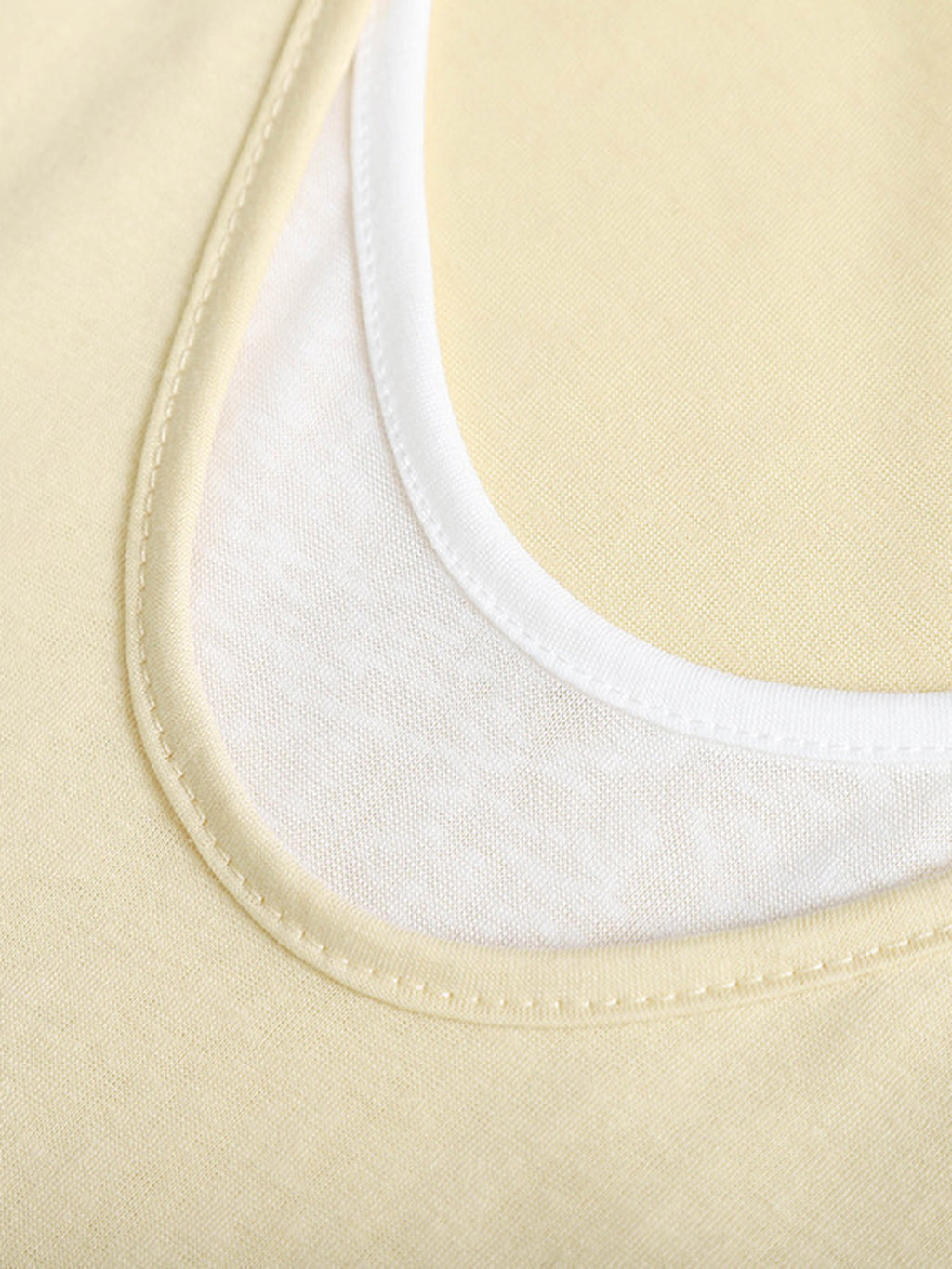 V-Neck Fake Layered Bi-Color Tee — BL1016