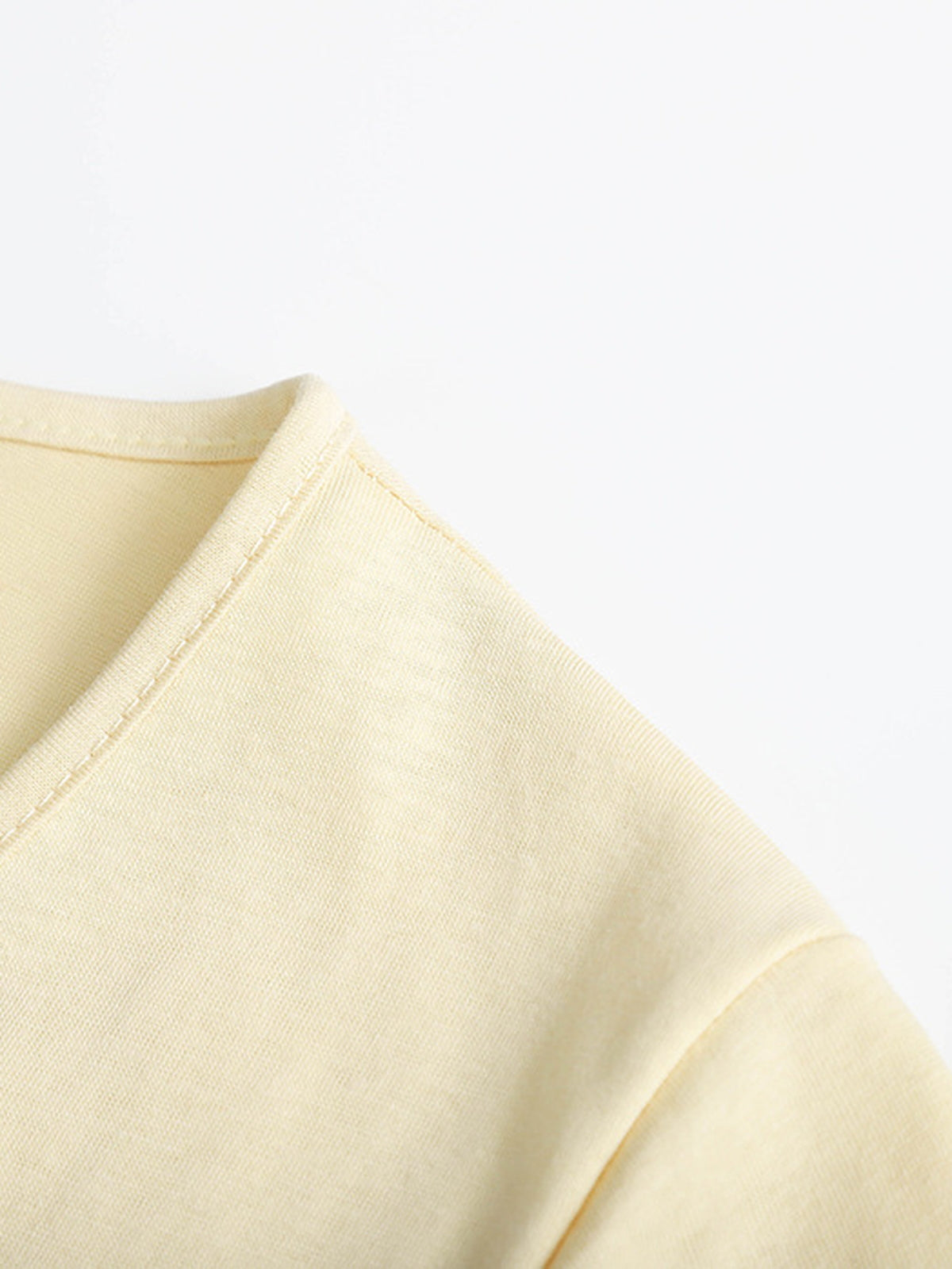 V-Neck Fake Layered Bi-Color Tee — BL1016