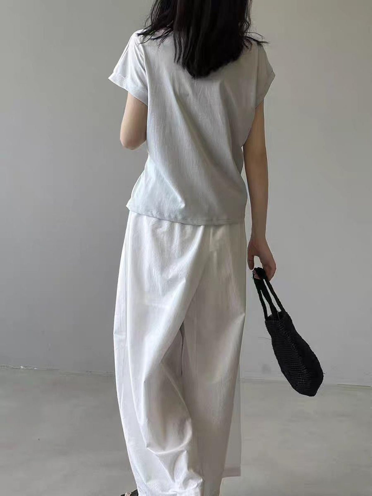Twist Front Side Ribbon Tee — BL1017