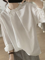 Front Tuck Stand Collar Blouse — BL1019