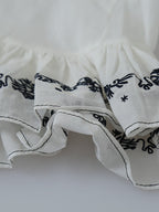 Lace Tape Embroidered Frill Blouse — BL1022