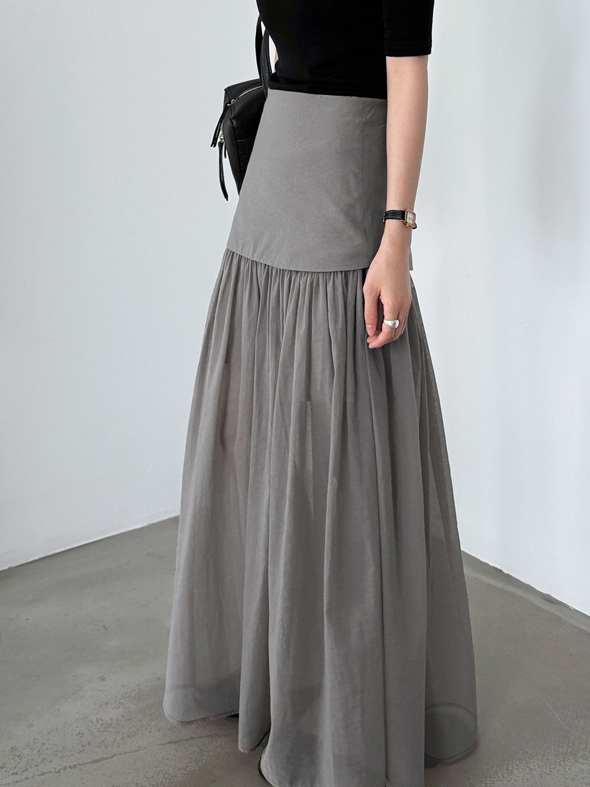 Sheer Layered Maxi Skirt — BL1024