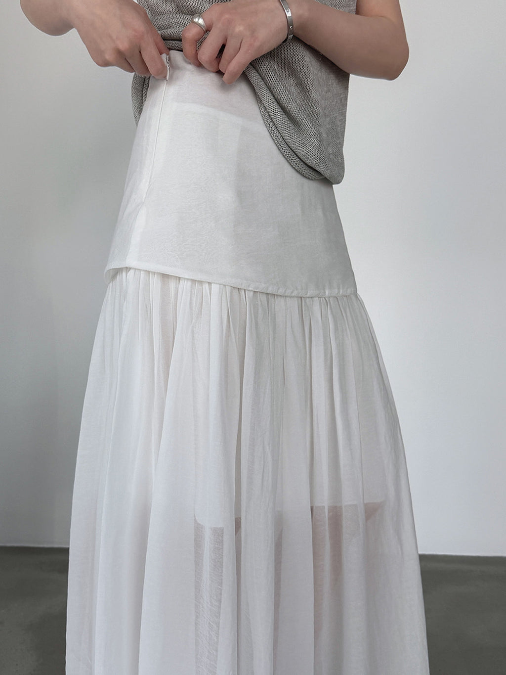 Sheer Layered Maxi Skirt — BL1024