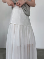 Sheer Layered Maxi Skirt — BL1024