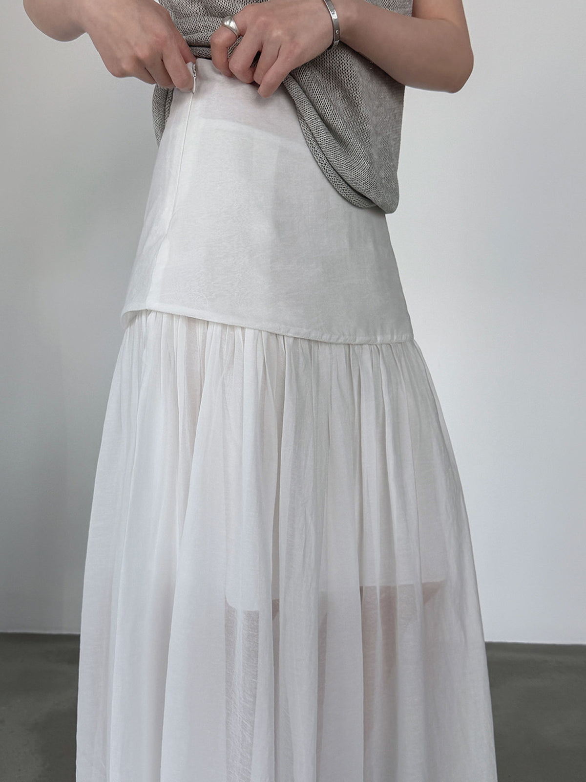 Sheer Layered Maxi Skirt — BL1024
