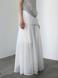 Sheer Layered Maxi Skirt — BL1024