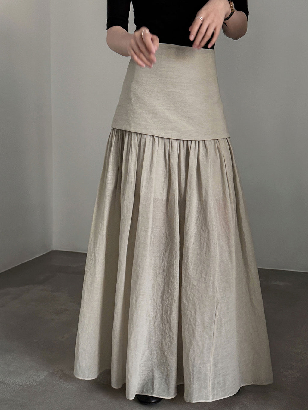 Sheer Layered Maxi Skirt — BL1024