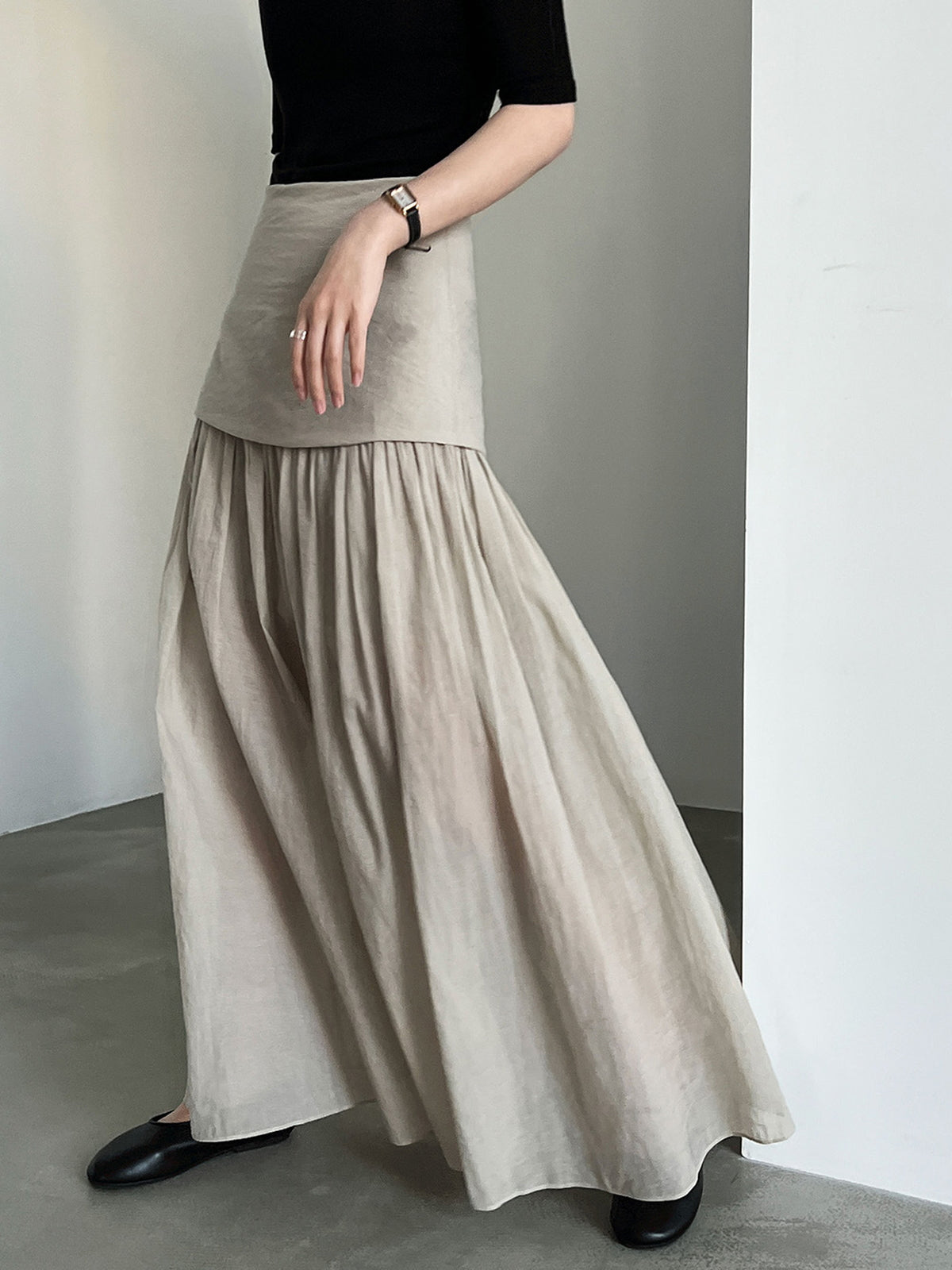 Sheer Layered Maxi Skirt — BL1024