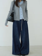 Minimal Drape Wide Denim Pants — BL1027